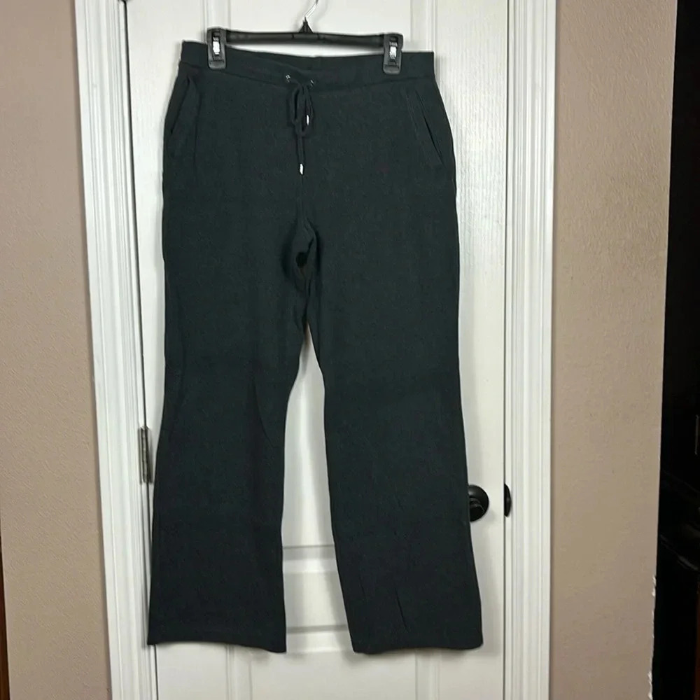 Lauren Ralph Lauren Women's Drawstring Wide Leg Gray Athleisure Pants Size M
